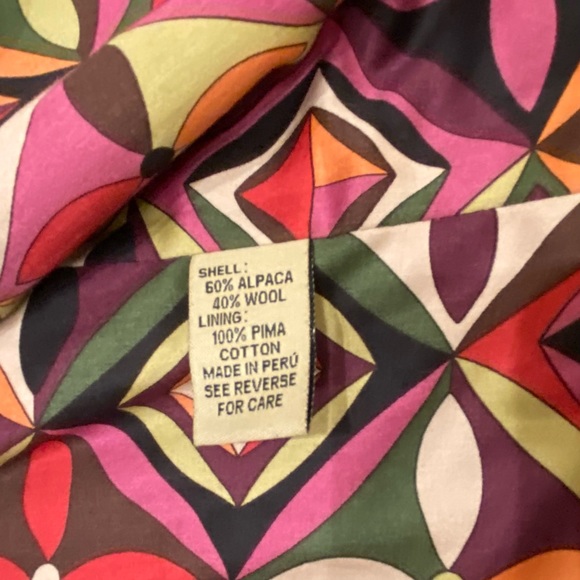 beyond threads Womens alpaca wool ruffle full zip cardigan /jacket Size L - Picture 4 of 9